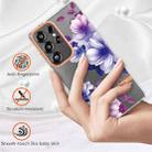 For Samsung Galaxy S25 Ultra 5G Flowers and Plants Series IMD TPU Phone Case(Purple Begonia) - 3