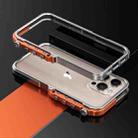 For iPhone 15 Pro Max Mechanical Armor Creative Metal Frame Aluminum Alloy Phone Case(Silver) - 1