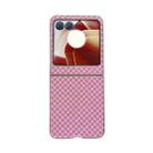 For Motorola Razr 50 Ultra Sparkling Diamond Rhombus PC Phone Case(Pink) - 1