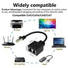 20cm Pair RJ45 CAT6 / CAT5 8 Pin Ethernet Cable Splitter 2 in 1 Network Extension Adapter(Black) - 2