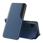 For Huawei P40 Lite / Nova 6 SE / Nova 7i Side Display Magnetic Shockproof Horizontal Flip Leather Case with Holder(Dark Blue) - 1