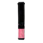 20mm Snap Button Brushed Plush Watch Band(Black Pink) - 1