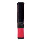 20mm Snap Button Brushed Plush Watch Band(Black Red) - 1
