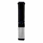 22mm Snap Button Brushed Plush Watch Band(Black Grey) - 1