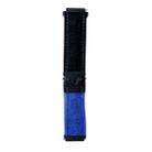 22mm Snap Button Brushed Plush Watch Band(Black Blue) - 1