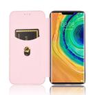 For Huawei Mate 30 Pro Carbon Fiber Texture Horizontal Flip TPU + PC + PU Leather Case with Card Slot(Pink) - 3