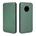 For Huawei Mate 30 Pro Carbon Fiber Texture Horizontal Flip TPU + PC + PU Leather Case with Card Slot(Green) - 2