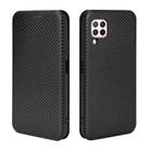 For Huawei nova 6 SE / nova 7i Carbon Fiber Texture Horizontal Flip TPU + PC + PU Leather Case with Card Slot(Black) - 2