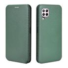 For Huawei nova 6 SE / nova 7i Carbon Fiber Texture Horizontal Flip TPU + PC + PU Leather Case with Card Slot(Green) - 2