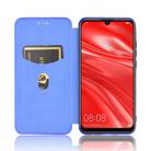 For Huawei Honor 10i / 20i Carbon Fiber Texture Horizontal Flip TPU + PC + PU Leather Case with Card Slot(Blue) - 3