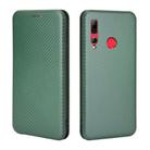 For Huawei Honor 10i / 20i Carbon Fiber Texture Horizontal Flip TPU + PC + PU Leather Case with Card Slot(Green) - 2