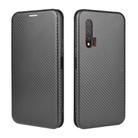 For Huawei nova 6 4G Carbon Fiber Texture Horizontal Flip TPU + PC + PU Leather Case with Card Slot(Black) - 2