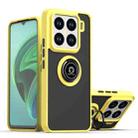 For Xiaomi 15 Pro Q Shadow 1 Series TPU Hybrid PC Phone Case with Ring(Yellow) - 1