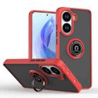 For Xiaomi Poco X7 Pro Q Shadow 1 Series TPU Hybrid PC Phone Case with Ring(Red) - 1