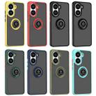 For Xiaomi Poco X7 Pro Q Shadow 1 Series TPU Hybrid PC Phone Case with Ring(Yellow) - 2