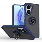 For Xiaomi Poco X7 Pro Q Shadow 1 Series TPU Hybrid PC Phone Case with Ring(Royal Blue) - 1