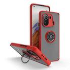 For Xiaomi 11 Pro Q Shadow 1 Series TPU + PC Phone Case with Ring(Red) - 1