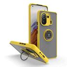 For Xiaomi 11 Pro Q Shadow 1 Series TPU + PC Phone Case with Ring(Yellow) - 1