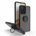 For Xiaomi 11T Q Shadow 1 Series TPU + PC Phone Case with Ring(Black+Black) - 1