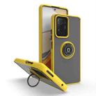 For Xiaomi 11T Q Shadow 1 Series TPU + PC Phone Case with Ring(Yellow) - 1