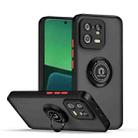 For Xiaomi 13 Pro Q Shadow 1 Series TPU + PC Phone Case with Ring(Black+Red) - 1