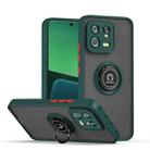For Xiaomi 13 Pro Q Shadow 1 Series TPU + PC Phone Case with Ring(Dark Green) - 1