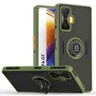 For Xiaomi Poco F4 GT   Q Shadow 1 Series TPU + PC Phone Case with Ring(Army Green) - 1