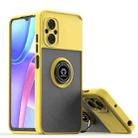 For Xiaomi Poco M4 5G Q Shadow 1 Series TPU + PC Phone Case with Ring(Yellow) - 1