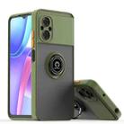 For Xiaomi Poco M4 5G Q Shadow 1 Series TPU + PC Phone Case with Ring(Army Green) - 1