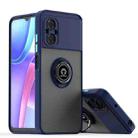 For Xiaomi Poco M4 5G Q Shadow 1 Series TPU + PC Phone Case with Ring(Royal Blue) - 1