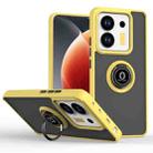 Xiaomi Poco M7 Pro 5G Q Shadow 1 Series TPU + PC Phone Case with Ring(Yellow) - 1