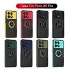 For Xiaomi Poco X6 Pro Q Shadow 1 Series TPU + PC Phone Case with Ring(Black+Red) - 2