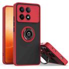 For Xiaomi Poco X6 Pro Q Shadow 1 Series TPU + PC Phone Case with Ring(Red) - 1