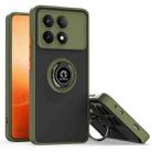For Xiaomi Poco X6 Pro Q Shadow 1 Series TPU + PC Phone Case with Ring(Army Green) - 1