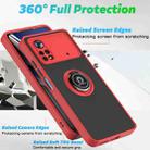 For Xiaomi Poco X4 Pro 5G Q Shadow 1 Series TPU + PC Phone Case with Ring(Black+Red) - 2