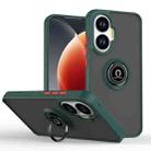For Xiaomi Poco F7 Q Shadow 1 Series TPU + PC Phone Case with Ring(Dark Green) - 1