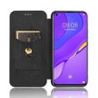 For Huawei nova 7 5G Carbon Fiber Texture Horizontal Flip TPU + PC + PU Leather Case with Card Slot(Black) - 3