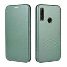 For Huawei P Smart Z / Y9 Prime (2019) Carbon Fiber Texture Horizontal Flip TPU + PC + PU Leather Case with Card Slot(Green) - 2