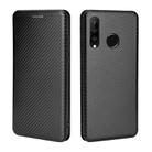 For Huawei P30 Lite / nova 4e Carbon Fiber Texture Horizontal Flip TPU + PC + PU Leather Case with Card Slot(Black) - 2