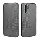 For Huawei P30 Pro Carbon Fiber Texture Horizontal Flip TPU + PC + PU Leather Case with Card Slot(Black) - 2