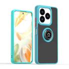 For ZTE V60 Smart Q Shadow 1 Series TPU + PC Phone Case with Ring(Sky Blue) - 1