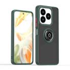 For ZTE V60 Smart Q Shadow 1 Series TPU + PC Phone Case with Ring(Dark Green) - 1