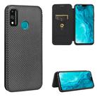 For Huawei Honor 9X Lite Carbon Fiber Texture Horizontal Flip TPU + PC + PU Leather Case with Card Slot(Black) - 1