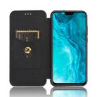 For Huawei Honor 9X Lite Carbon Fiber Texture Horizontal Flip TPU + PC + PU Leather Case with Card Slot(Black) - 3