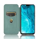 For Huawei Honor 9X Lite Carbon Fiber Texture Horizontal Flip TPU + PC + PU Leather Case with Card Slot(Green) - 3