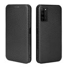 For Huawei Honor 30 Youth Carbon Fiber Texture Horizontal Flip TPU + PC + PU Leather Case with Card Slot(Black) - 2