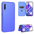For Huawei Honor 9X Pro Carbon Fiber Texture Horizontal Flip TPU + PC + PU Leather Case with Card Slot(Blue) - 1