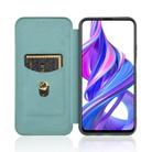 For Huawei Honor 9X Pro Carbon Fiber Texture Horizontal Flip TPU + PC + PU Leather Case with Card Slot(Green) - 3