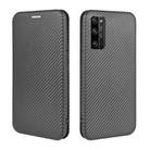 For Huawei Honor 30 Pro Carbon Fiber Texture Horizontal Flip TPU + PC + PU Leather Case with Card Slot(Black) - 2