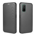 For Huawei Honor View30 Carbon Fiber Texture Horizontal Flip TPU + PC + PU Leather Case with Card Slot(Black) - 2